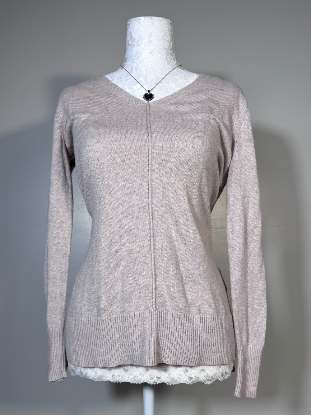 Old Navy Beige V-Neck Sweater